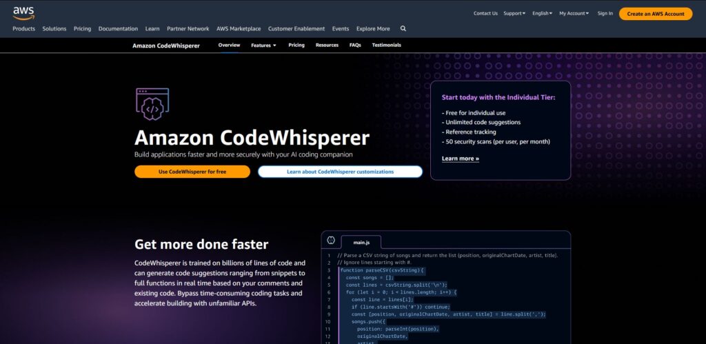 Amazon CodeWhisperer