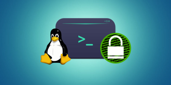 linux pingvin, fajl i katanac - ilustracija za blog na temu enkripcija fajlova u linux-u