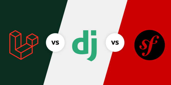 logoi: laravel, Django, Symfony