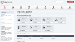 ispconfig interface