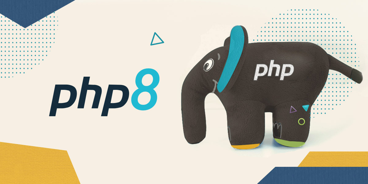 PHP 9 i ilustracija slona na kome piše PHP