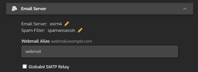 hestia cp Email Server