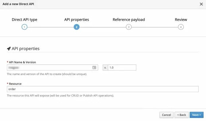add a new direct API