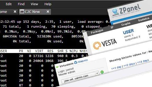 vesta, zpanel, kodovi