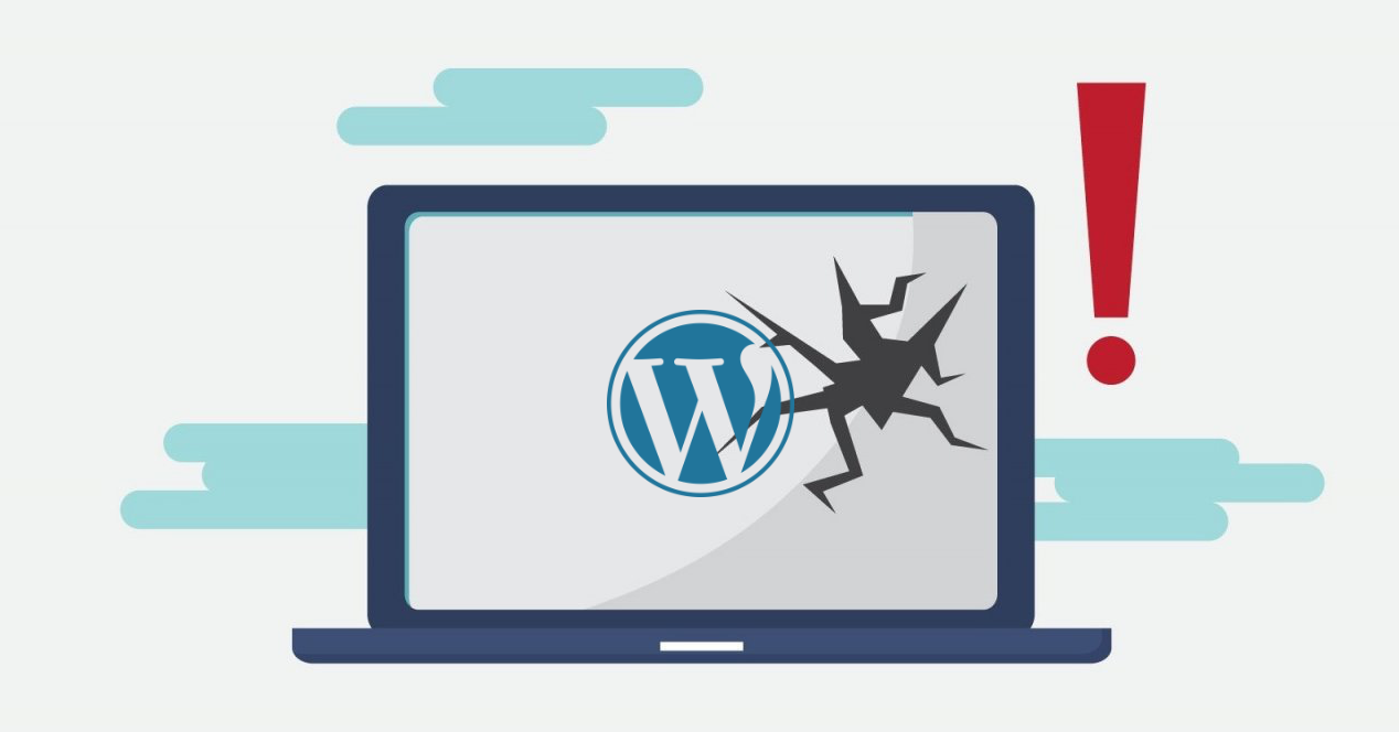 wordpress logo na ekranu sa pukotinom