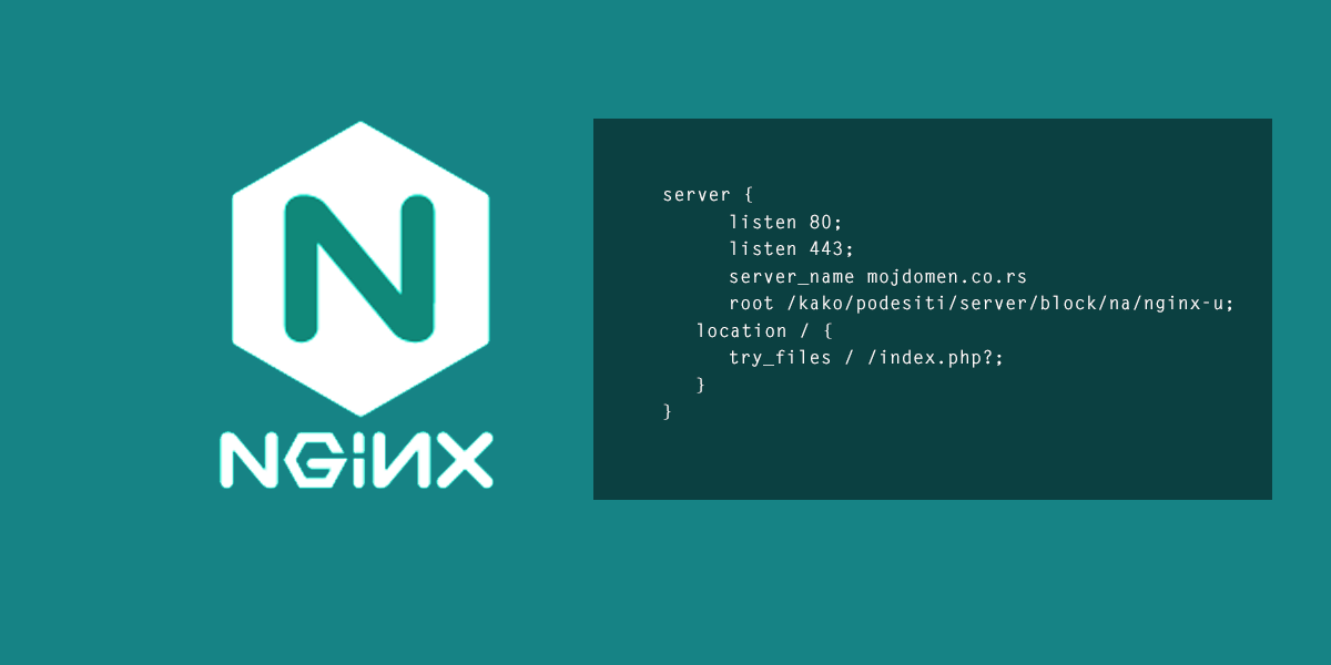 Nginx logo i slika koda