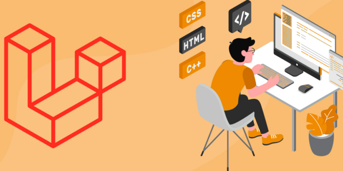 ilustracija programera koji optimizuje laravel aplikacije