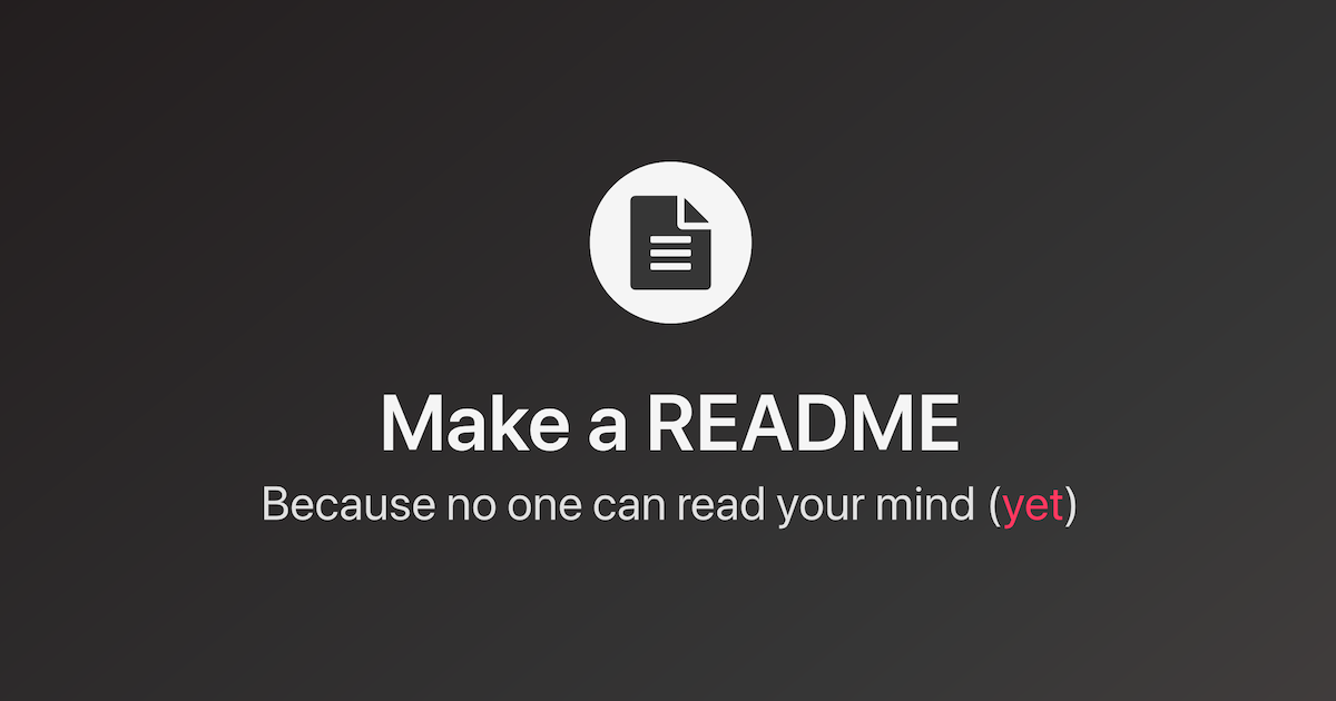 make a readme