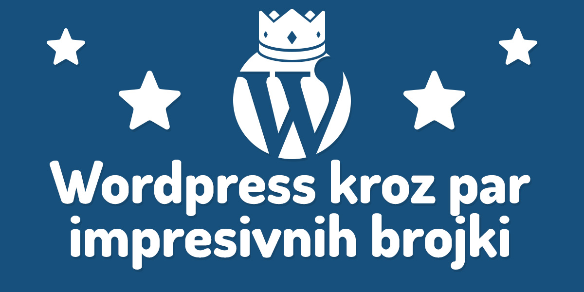 WordPress logo , zvezdice i naslov bloga