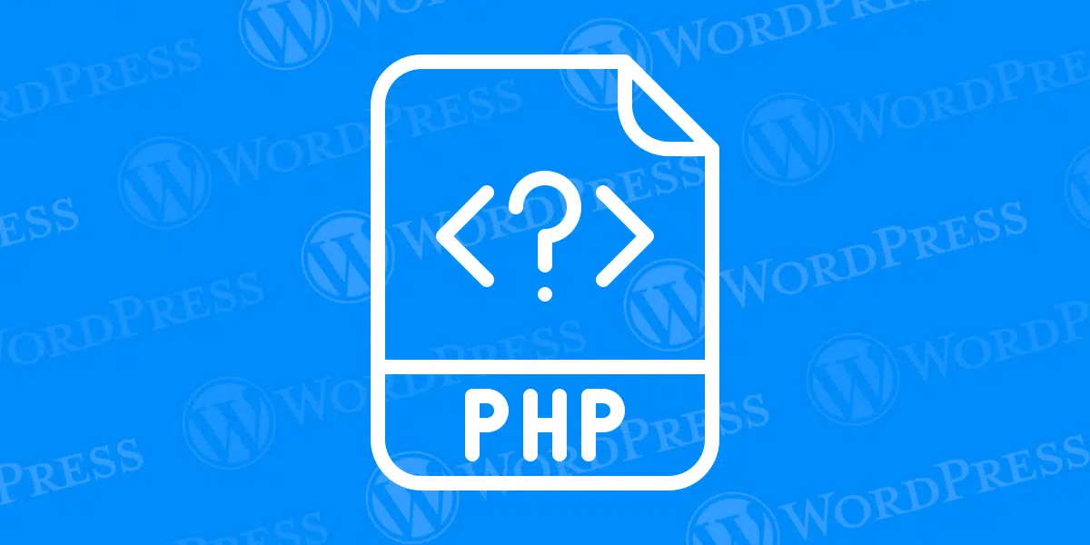 PHP - beli simbol na plavoj pozadini